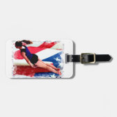 Trampoline Gymnast Bagagelabel (Voorkant horizontaal)