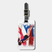 Trampoline Gymnast Bagagelabel (Voorkant verticaal)