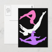 Trampoline gymnast briefkaart (Voorkant / Achterkant)