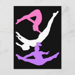 Trampoline gymnast briefkaart