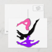 Trampoline gymnast briefkaart (Voorkant / Achterkant)