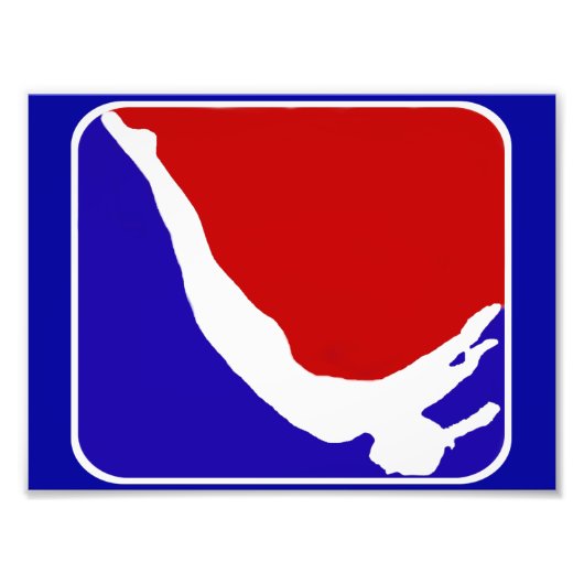 Trampoline gymnast foto afdruk (Voorkant)