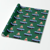 Trampoline Gymnastics Christmas Wrapping Paper Cadeaupapier (Uitgerold)