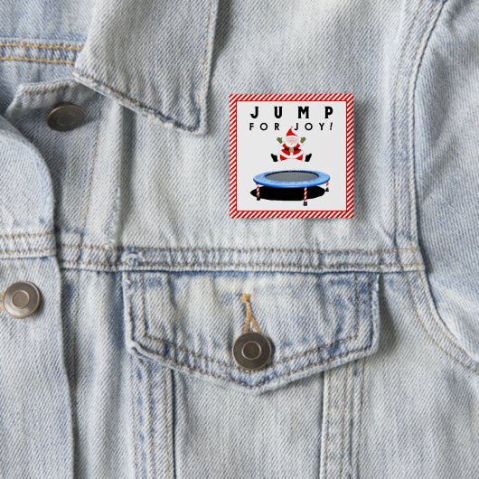 Trampoline Holiday Gift Vierkante Button 5,1 Cm (In situ)