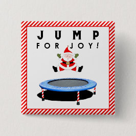 Trampoline Holiday Gift Vierkante Button 5,1 Cm