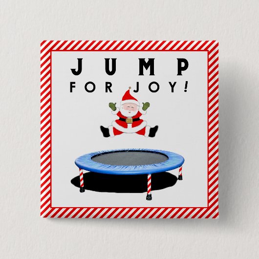 Trampoline Holiday Gift Vierkante Button 5,1 Cm (Voorkant)