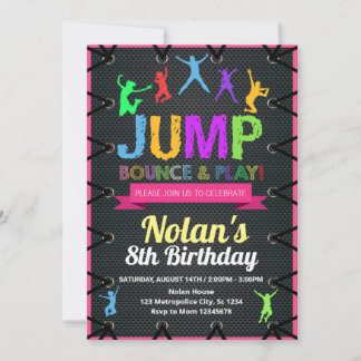 Trampoline Invitation Print Save The Date