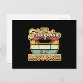 Trampoline is mijn gelukkige sprinttrampolining briefkaart (Voorkant / Achterkant)