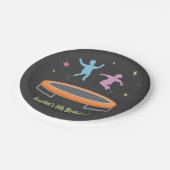 Trampoline-jongeren op zaterdag papieren bordje (Gekanteld)