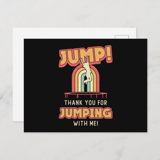 Trampoline Jump Bedankt Gymnast Trampolining Briefkaart (Voorkant / Achterkant)