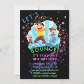 Trampoline Jump Kids Birthday Party nodiging Kaart (Voorkant)