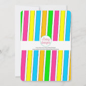 Trampoline Jump Park Party in neonkleuren Kaart (Achterkant)