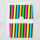 Trampoline Jump Park Party in neonkleuren Kaart (Achterkant)