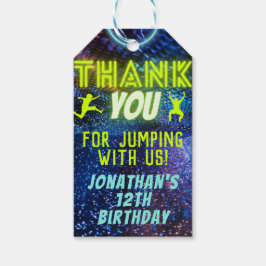 Trampoline Jumping Birthday Party Dank je wel Cadeaulabel