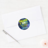 Trampoline Jumping Birthday Party Dank je wel Ronde Sticker (Envelop)