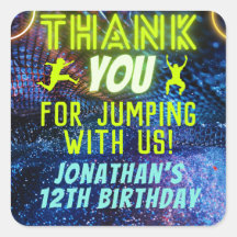 Trampoline Jumping Birthday Party Dank je wel