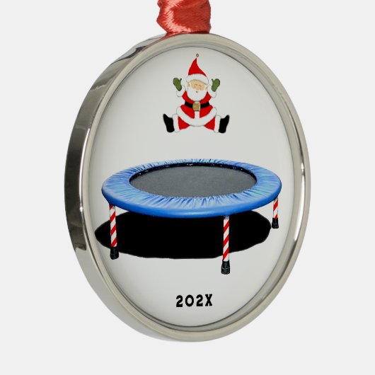 Trampoline kerst metalen ornament (Rechts)