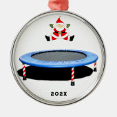 Trampoline kerst metalen ornament (Voorkant)
