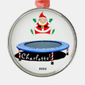 Trampoline Kerstcadeau 2026 Metalen Ornament (Voorkant)