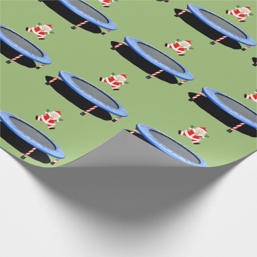 Trampoline kerstcadeau cadeaupapier (Hoek)