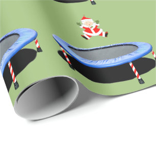 Trampoline Kerstcadeau Cadeaupapier