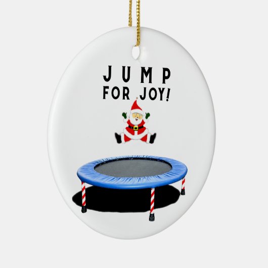 Trampoline kerstcadeau keramisch ornament (Rechts)