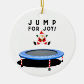 Trampoline kerstcadeau keramisch ornament (Voorkant)