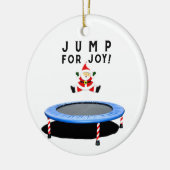 Trampoline kerstcadeau keramisch ornament (Links)