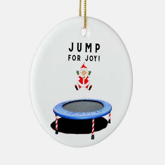 Trampoline kerstcadeau keramisch ornament (Rechts)