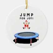 Trampoline kerstcadeau keramisch ornament (Voorkant)