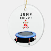 Trampoline kerstcadeau keramisch ornament (Links)