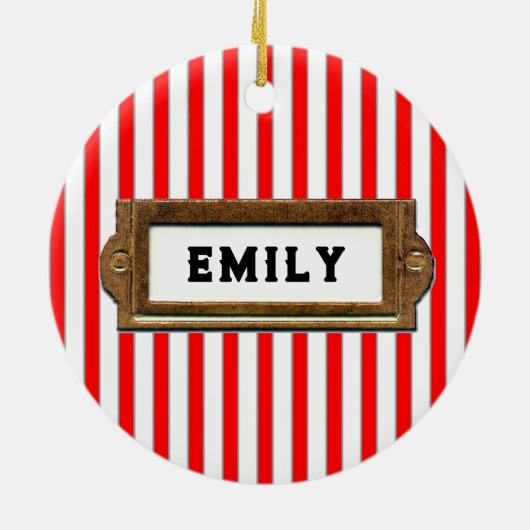 Trampoline kerstcadeau keramisch ornament (Achterkant)