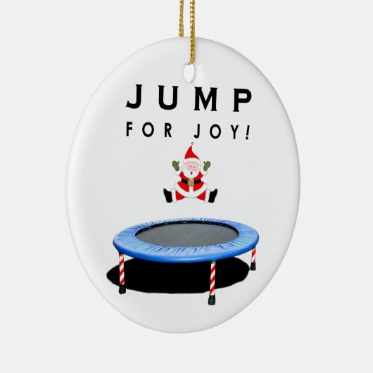 trampoline kerstcadeau keramisch ornament (Rechts)