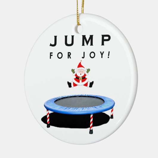trampoline kerstcadeau keramisch ornament (Links)