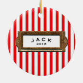 trampoline kerstcadeau keramisch ornament (Achterkant)