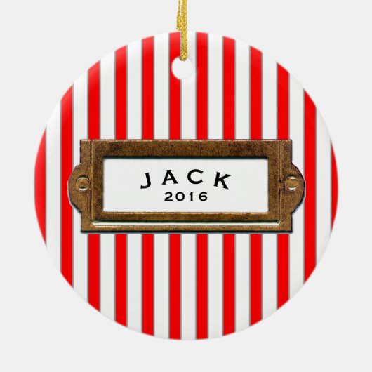 trampoline kerstcadeau keramisch ornament (Achterkant)