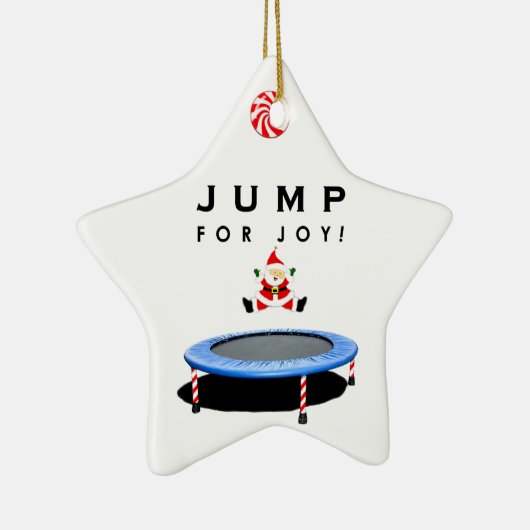 Trampoline kerstcadeau keramisch ornament (Rechts)