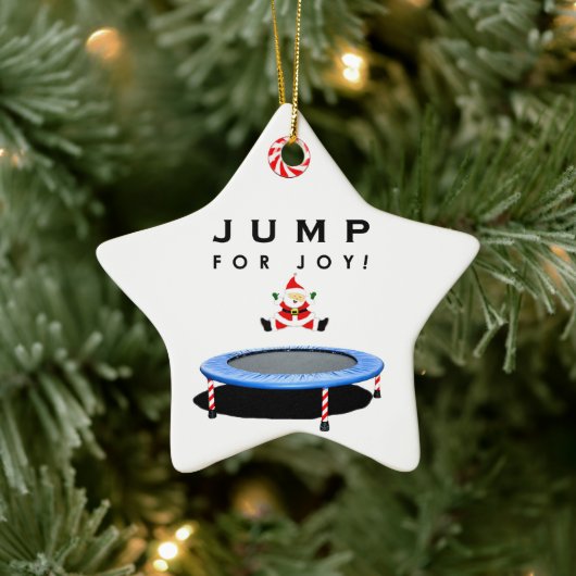 Trampoline kerstcadeau keramisch ornament (Boom)