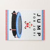 trampoline kerstcadeau legpuzzel (Horizontaal)