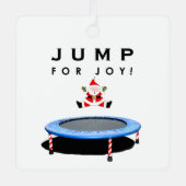 Trampoline kerstcadeau metalen ornament (Voorkant)