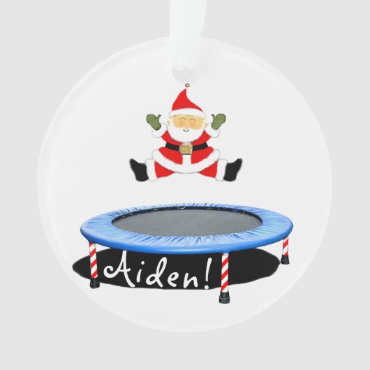 Trampoline Kerstcadeau Ornament (voorkant)