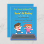 Trampoline Kids Verjaardagsfeestje Uitnodigingen (Voorkant / Achterkant)