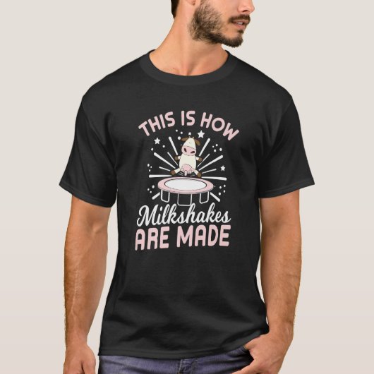 Trampoline Koe Melkshake Springende Boer Spring Me T-shirt (Voorkant)