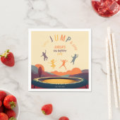 Trampoline Laten we springen en spelen Kids Verjaa Servet (Insitu)