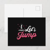 Trampoline Let's Jump Gymnast Funny Trampolining Briefkaart (Voorkant / Achterkant)