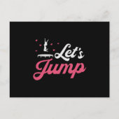 Trampoline Let's Jump Gymnast Funny Trampolining Briefkaart (Voorkant)