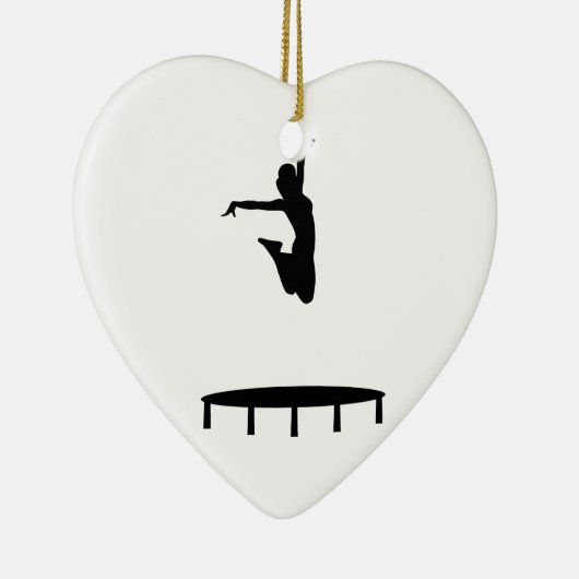 Trampoline meisje keramisch ornament (Rechts)