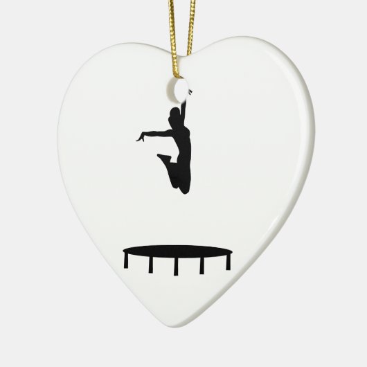 Trampoline meisje keramisch ornament (Links)