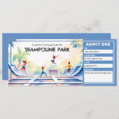 Trampoline Park - Bounce House Ticket  Kaart (Voorkant / Achterkant)