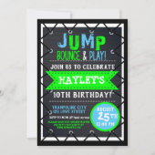 Trampoline Park Bounce Party Neon Colours Summer Kaart (Voorkant)